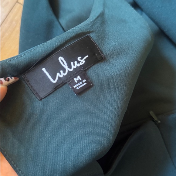 Lulu's Teal Green Spaghetti Strap Maxi Dress - Picture 4 of 4